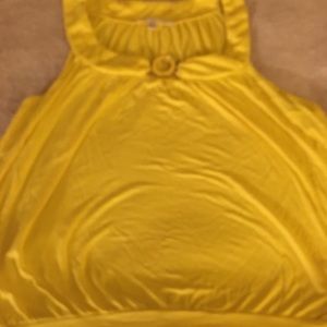 NWOT. Yellow dressy tank